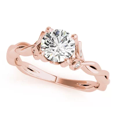 Jericho Nature Inspired Engagement Ring With Braided Band
