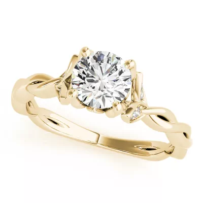 Jericho Nature Inspired Engagement Ring With Braided Band