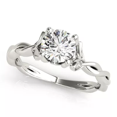 Jericho Nature Inspired Engagement Ring With Braided Band