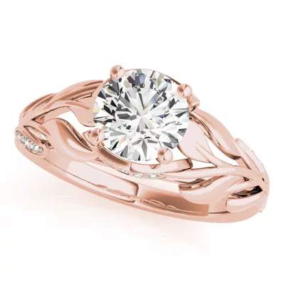 Samara Nature Inspired Engagement Ring With Diamond Accents