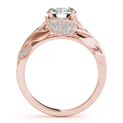 Samara Nature Inspired Engagement Ring With Diamond Accents