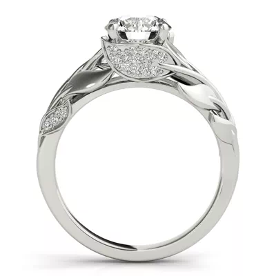 Samara Nature Inspired Engagement Ring With Diamond Accents