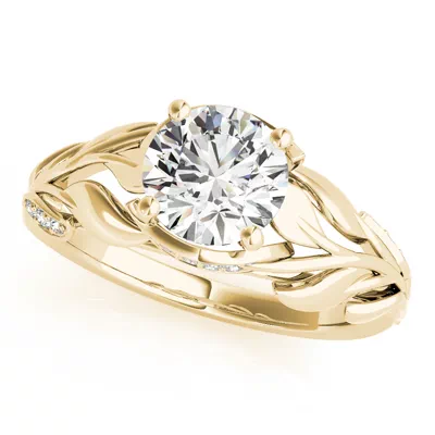 Samara Nature Inspired Engagement Ring With Diamond Accents