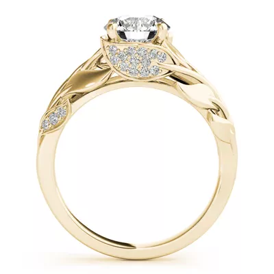 Samara Nature Inspired Engagement Ring With Diamond Accents