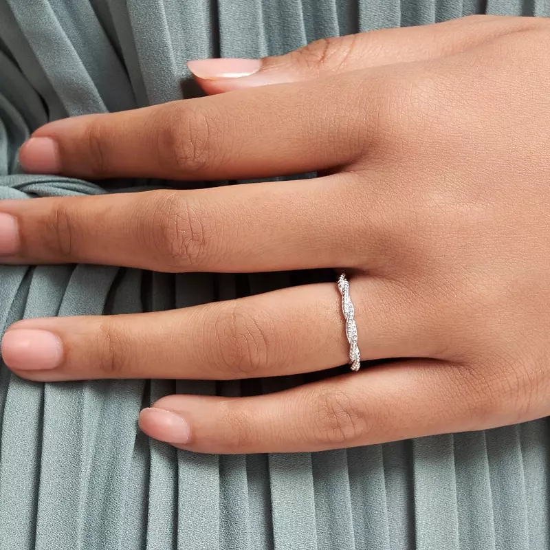 14K White Gold Leena Band