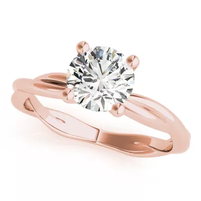 Natalie 4 Prong Twist Solitaire Engagement Ring