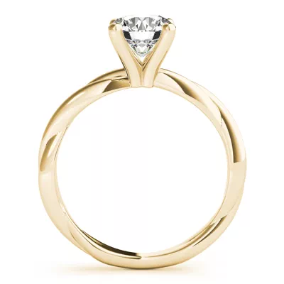 Natalie 4 Prong Twist Solitaire Engagement Ring