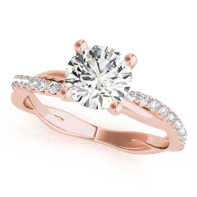 Brooklyn 4 Prong Diamond Twist Engagement Ring