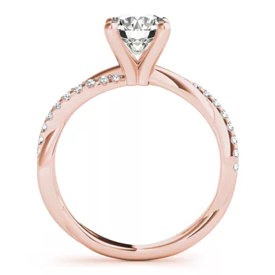 Brooklyn 4 Prong Diamond Twist Engagement Ring