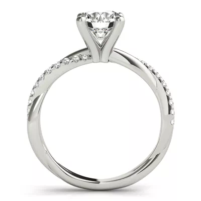 Brooklyn 4 Prong Diamond Twist Engagement Ring