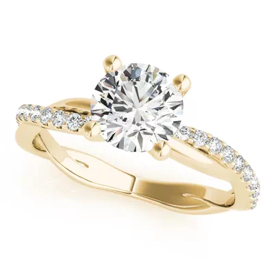 Brooklyn 4 Prong Diamond Twist Engagement Ring