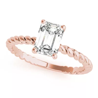 Willow 4 Prong Twist Engagement Ring