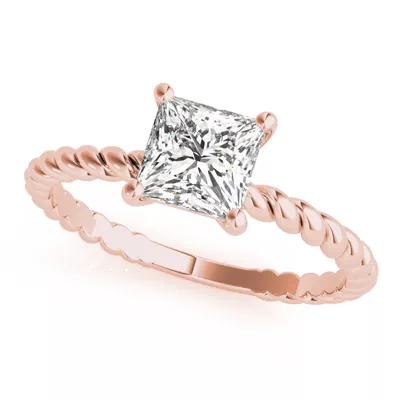 Aubrey 4 Prong Twist Engagement Ring