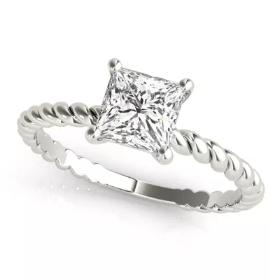 Aubrey 4 Prong Twist Engagement Ring