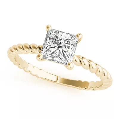 Aubrey 4 Prong Twist Engagement Ring