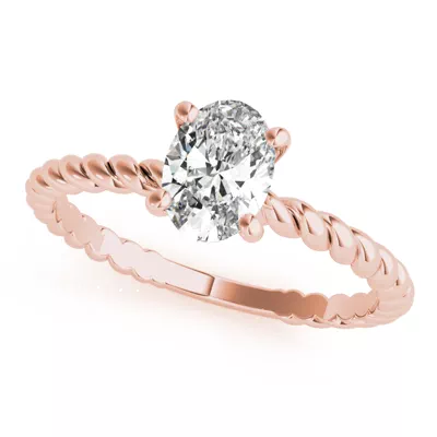 Leah 4 Prong Twist Engagement Ring