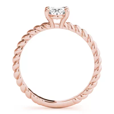 Leah 4 Prong Twist Engagement Ring