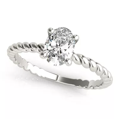 Leah 4 Prong Twist Engagement Ring