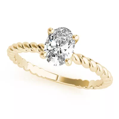 Leah 4 Prong Twist Engagement Ring