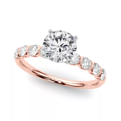 Chauncy U Prong Diamond Engagement Ring