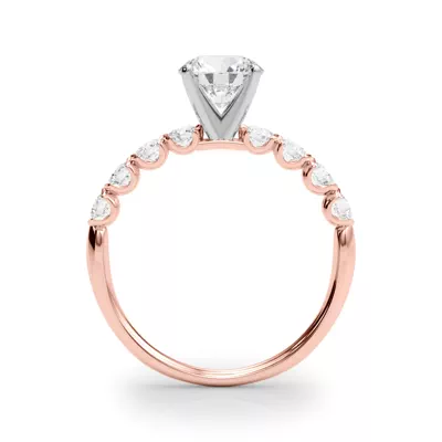 Chauncy U Prong Diamond Engagement Ring