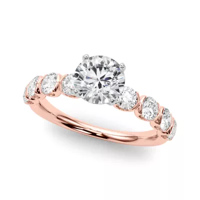 Kandice U Prong Diamond Engagement Ring
