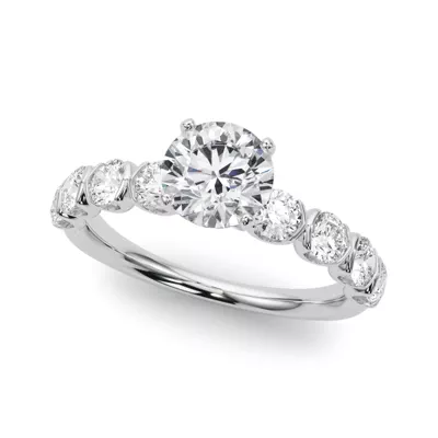 Kandice U Prong Diamond Engagement Ring