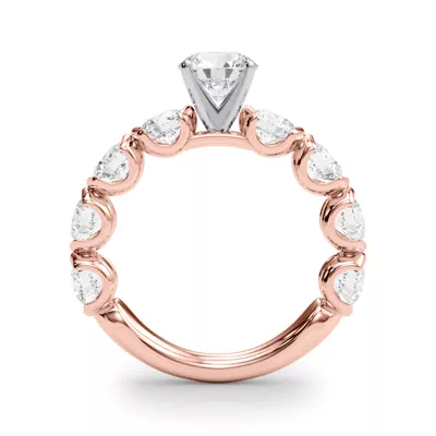 Devika U Prong Lab Diamond Engagement Ring
