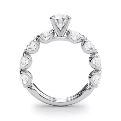 Devika U Prong Diamond Engagement Ring