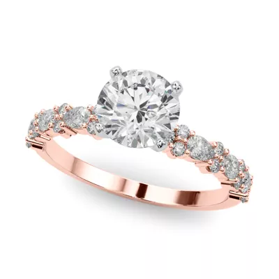 Dana Round And Pear Shape Diamond Engagement Ring