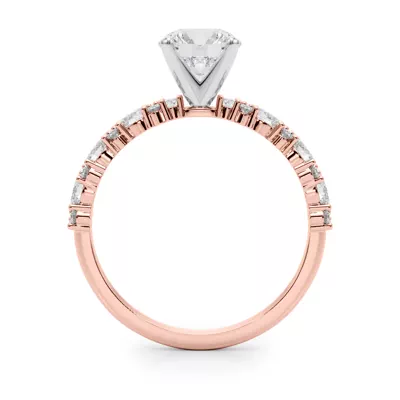Dana Round And Pear Shape Diamond Engagement Ring