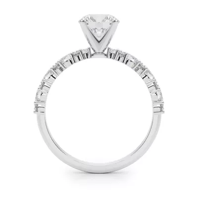 Dana Round And Pear Shape Diamond Engagement Ring
