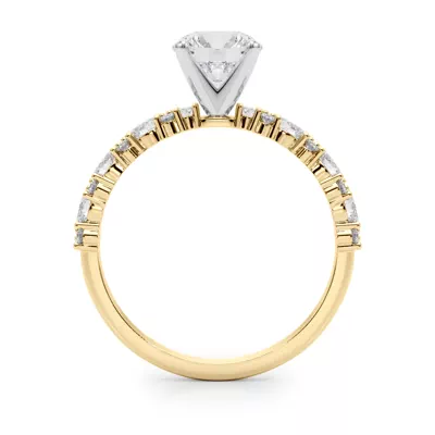 Dana Round And Pear Shape Diamond Engagement Ring