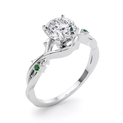 Vine Nature Inspired Emerald Engagement Ring