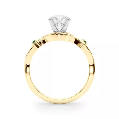 Vine Nature Inspired Emerald Engagement Ring