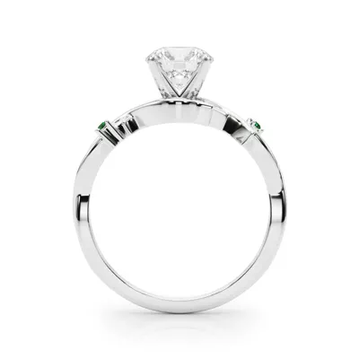 Vine Nature Inspired Emerald Engagement Ring