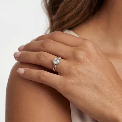 Vine Nature Inspired Ruby Engagement Ring