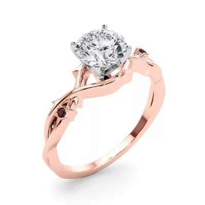 Vine Nature Inspired Ruby Engagement Ring