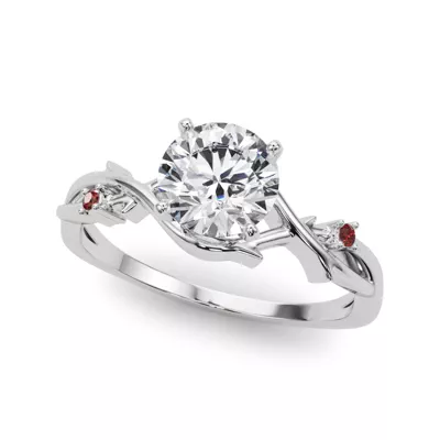 Vine Nature Inspired Ruby Engagement Ring