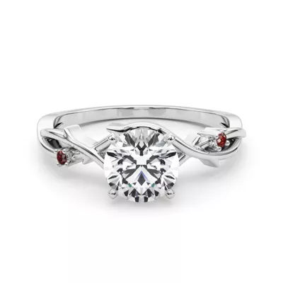 Vine Nature Inspired Ruby Engagement Ring