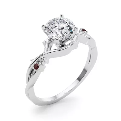 Vine Nature Inspired Ruby Engagement Ring
