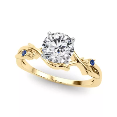 Vine Nature Inspired Sapphire Engagement Ring