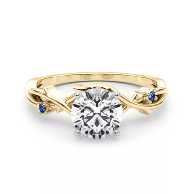 Vine Nature Inspired Sapphire Engagement Ring