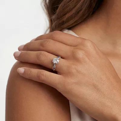 Vine Nature Inspired Sapphire Engagement Ring