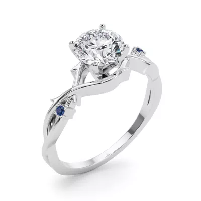 Vine Nature Inspired Sapphire Engagement Ring
