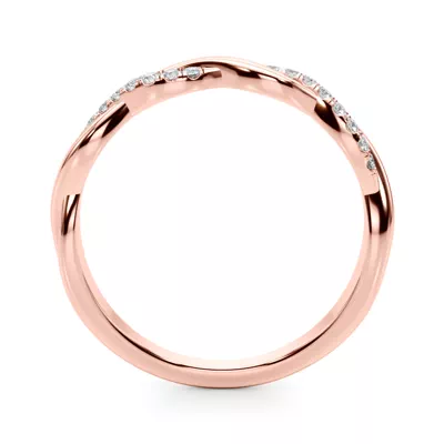 Ailee Braided Pavé Diamond Wedding Band