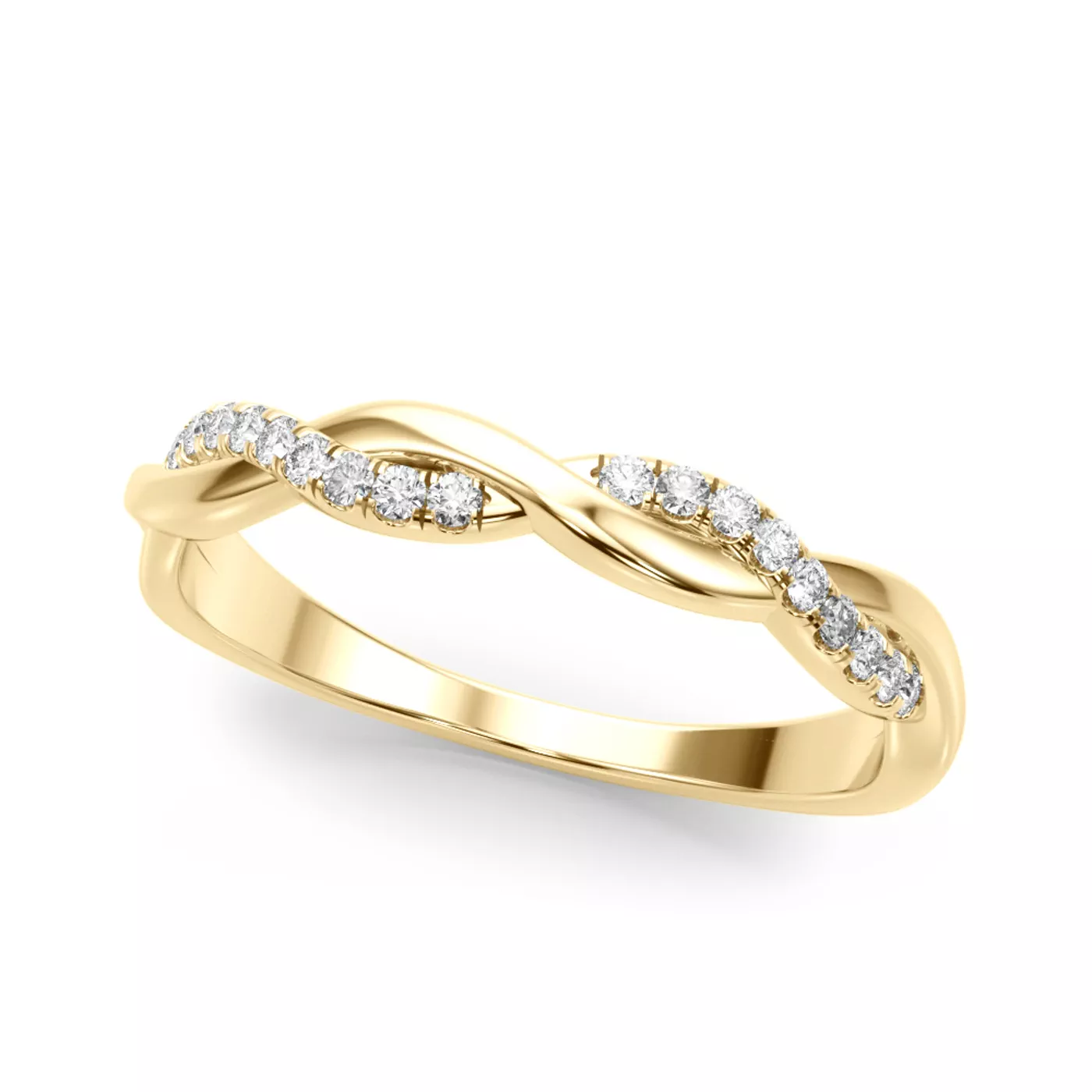 Ailee Braided Pavé Diamond Wedding Band
