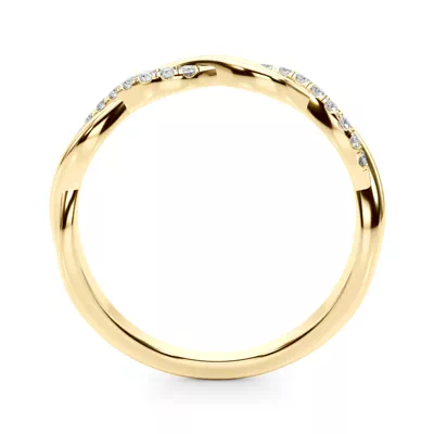 Ailee Braided Pavé Diamond Wedding Band