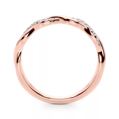 Agatha Braided Pavé Diamond Wedding Band