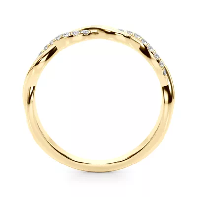 Agatha Braided Pavé Diamond Wedding Band